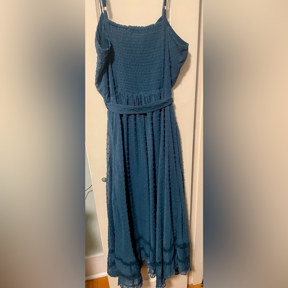City Chic Teal/Blue Strapped Midi Dress - Picture 6 of 9